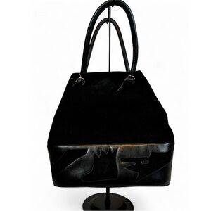 Salvatore Ferragamo EUC vintage suede & leather hobo shoulder bag unique…